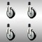 Service Caster 5 Inch 316SS Black Polyurethane Swivel 1-7/8 Inch Expanding Stem Caster Set SCC SCC-SS316EX20S514-PPUB-BLK-178-4 - alternate 1